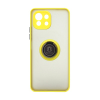 Чехол Shockproof Ring для Xiaomi 11 Lite (001) желто-черный