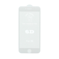 Защитное стекло 6D Premium для Apple iPhone 6/6S белое тех. пак