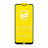 Защитное стекло 6D (T.M) для Xiaomi Redmi Note 8 черное тех. пак