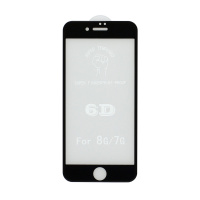 Защитное стекло 6D Premium для Apple iPhone 7/8/SE 2020 черное тех. пак