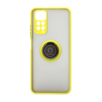 Чехол Shockproof Ring для Xiaomi Redmi Note 11/Redmi Note 11S (001) желто-черный