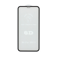 Защитное стекло 6D Premium для Apple iPhone 11/XR черное тех. пак