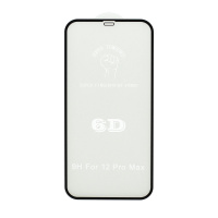 Защитное стекло 6D Premium для Apple iPhone 12 Pro Max/6.7 черное тех. пак