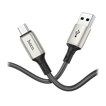 Кабель USB - Micro USB HOCO X66 "Howdy" (2.4А, 100см) серый