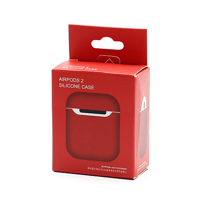 Чехол для наушников AirPods 2 Silicone Case (011) красный