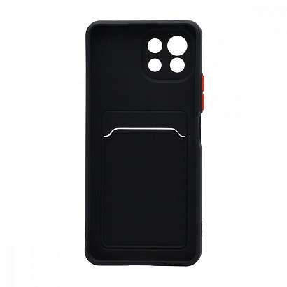 Чехол с кармашком и цветными кнопками для Xiaomi 11 Lite (006) черный