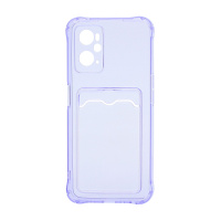 Чехол с кармашком для Realme 9i 4G/Oppo A96 4G прозрачный (005) сиреневый