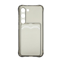 Чехол с кармашком для Samsung Galaxy S23 прозрачный (002) черный