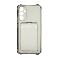 Чехол с кармашком для Samsung Galaxy A34 прозрачный (002) черный