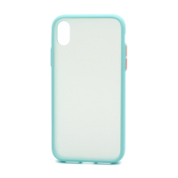 Чехол Shockproof Lite силикон-пластик для Apple iPhone XR голубо-оранжевый