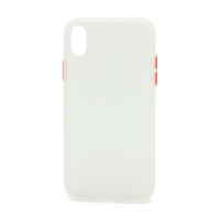 Чехол Shockproof Lite силикон-пластик для Apple iPhone XR бело-красный