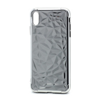 Чехол силиконовый PRISMA (галограмма одноцветная) для Apple iPhone XS Max серебристый