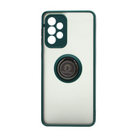 Чехол Shockproof Ring для Samsung Galaxy А73 (005) зелено-оранжевый