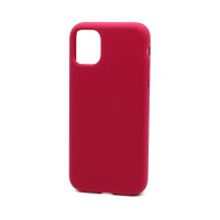 Чехол Silicone Case без лого для Apple iPhone 11/6.1 (полная защита) (036) малиновый