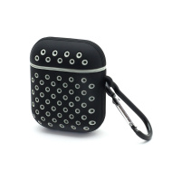 Чехол для наушников AirPods 2 силиконовый Sports черно-серый