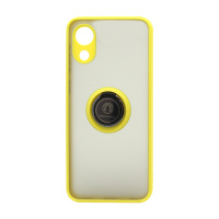 Чехол Shockproof Ring для Samsung Galaxy A03 Core (001) желто-черный