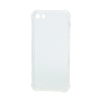 Чехол силиконовый противоударный для Apple iPhone 5/5S/SE прозрачный