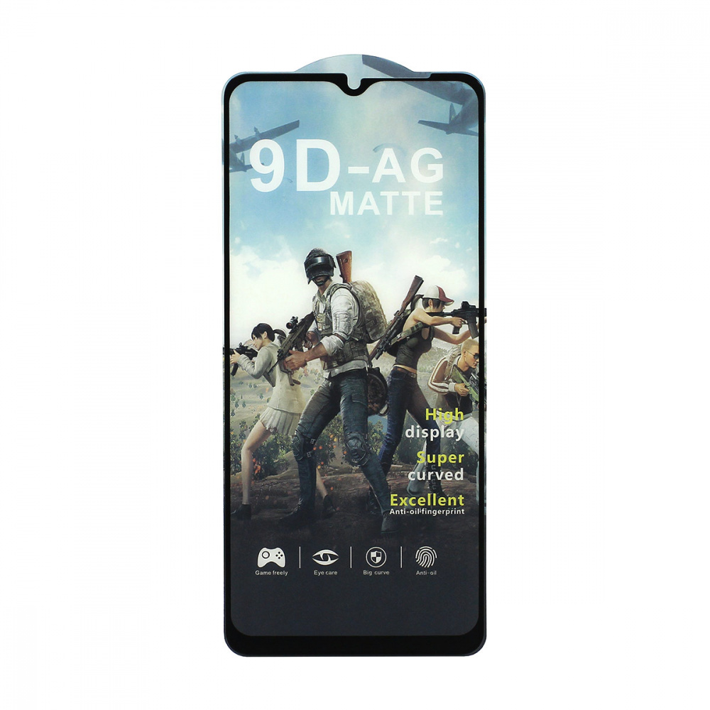 Защитное стекло MTB Matte для Samsung Galaxy A02/A02S/A12/M02/M12 черное  тех.пак