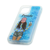 Чехол InstaGlamour силикон для Apple iPhone 12/12 Pro/6.1 жидкий с блестками (039)