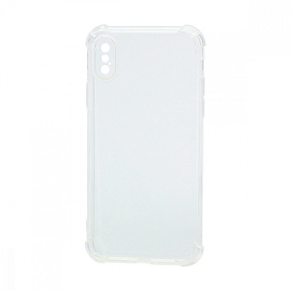 Чехол силиконовый противоударный для Apple iPhone X/XS прозрачный