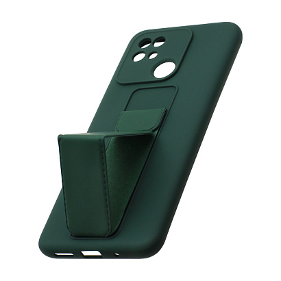Чехол Magnetic Stend 2 для Xiaomi Redmi 10C (007) темно зеленый