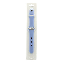 Силиконовый ремешoк для часов Apple Watch 42/44мм голубой (047) (L)