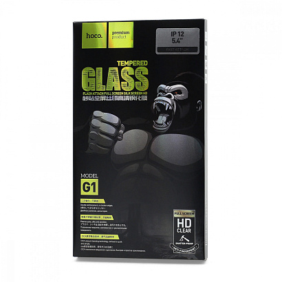 Защитное стекло HOCO G1 Flash Attach Full Screen для Apple iPhone 12 Mini/5.4 черное