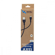 Кабель USB - Lightning Axtel AX51 (100см) черный