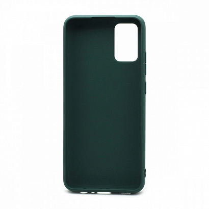 Чехол силиконовый с кожаной вставкой Leather Cover для Samsung Galaxy A02S/M02S/A03S зеленый