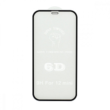 Защитное стекло 6D Premium для Apple iPhone 12 Mini/5.4 черное тех. пак