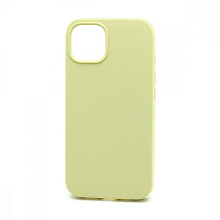Чехол Silicone Case без лого для Apple iPhone 13/6.1 (полная защита) (051) светло желтый