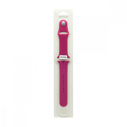 Силиконовый ремешoк для часов Apple Watch 42/44мм розовый (052) (S)
