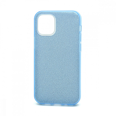 Чехол Fashion с блестками силикон-пластик для Apple iPhone 12 Mini/5.4 голубой