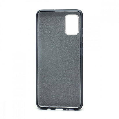 Чехол Fashion с блестками силикон-пластик для Samsung Galaxy A31 черный