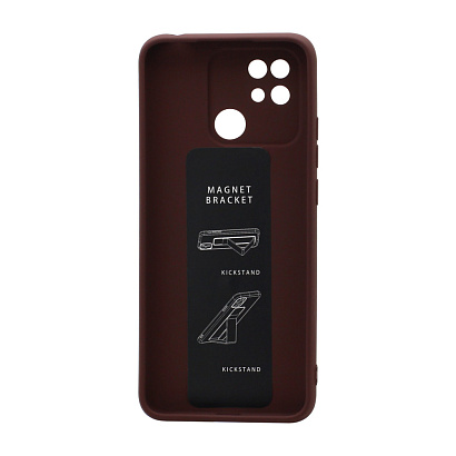 Чехол Magnetic Stend 2 для Xiaomi Redmi 10C (006) бордовый
