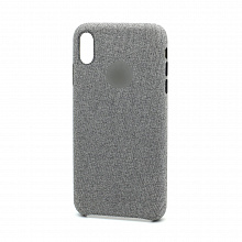 Чехол Canvas Case с лого (тканевый) для Apple iPhone XS Max серый