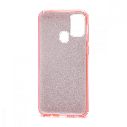 Чехол Fashion с блестками силикон-пластик для Samsung Galaxy M31 розовый