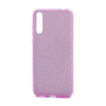 Чехол Fashion с блестками силикон-пластик для Huawei Y8p фиолетовый
