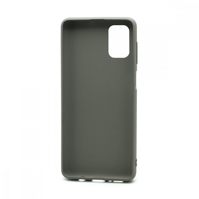 Чехол силиконовый с кожаной вставкой Leather Cover для Samsung Galaxy M51 серый