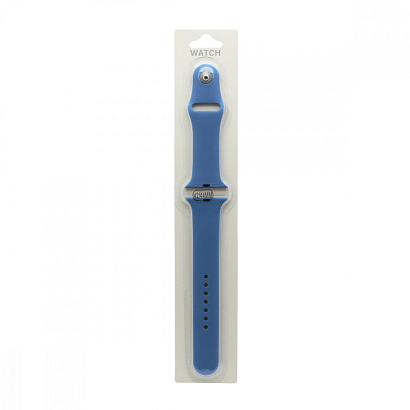Силиконовый ремешoк для часов Apple Watch 42/44мм синий (024) (L)