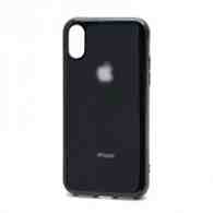 Чехол Silicone case Onyx с лого для Apple iPhone X/XS черный