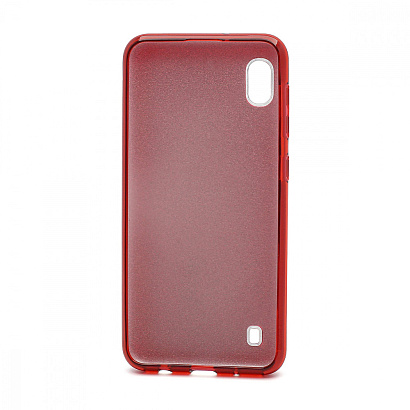 Чехол Fashion с блестками силикон-пластик для Samsung Galaxy A10 красный