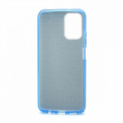 Чехол Fashion с блестками силикон-пластик для Xiaomi Redmi Note 10/Redmi Note 10S голубой