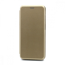 Чехол-книжка BF модельный (силикон/кожа) для Samsung Galaxy A12 золотистый