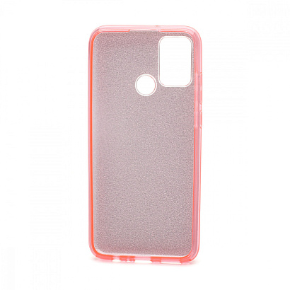 Чехол Fashion с блестками силикон-пластик для Huawei Honor 9A розовый