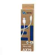 Кабель USB - Micro USB Axtel AX19 (100см) белый