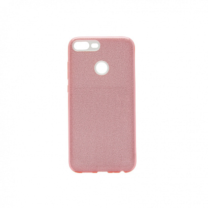Чехол Fashion с блестками силикон-пластик для Huawei Honor 9 Lite розовый