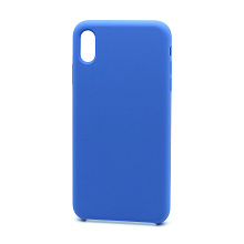 Чехол Silicone Case без лого для Apple iPhone XS Max (003) синий