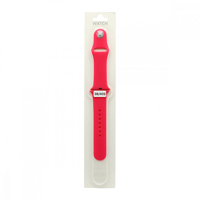 Силиконовый ремешoк для часов Apple Watch 38/40мм розовый (056) (S)