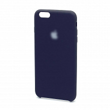Чехол Silicone Cover Сolor с лого для Apple iPhone 6/6S Plus темно синий